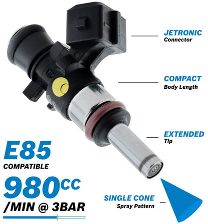 Bosch Motorsport 980cc EV14 Short JETRONIC Fuel Injectors